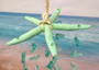 Green Starfish Hanging Beach Glass Wind Chime (1 chime approx. 10 x 5 inches) Green Starfish Seaglass Wind Chime for coastal home décor! Copyright 2025 SeaShellSupply.com.