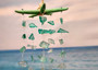 Green Starfish Hanging Beach Glass Wind Chime (1 chime approx. 10 x 5 inches) Green Starfish Seaglass Wind Chime for coastal home décor! Copyright 2025 SeaShellSupply.com.