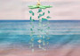 Green Starfish Hanging Beach Glass Wind Chime (1 chime approx. 10 x 5 inches) Green Starfish Seaglass Wind Chime for coastal home décor! Copyright 2025 SeaShellSupply.com.