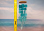 Turquoise Capiz Shell Wind Chime (1 Chime approx. 20 x 5.5 inches) Turquoise Capiz Wind Chime for beachside home charm!