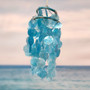 Turquoise Capiz Shell Wind Chime Chandelier (1 Chime approx. 10 x 5 inches) Turquoise Capiz Shell Wind Chime for beachside home charm! Copyright 2026 SeaShellSupply.com.