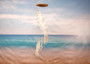 Circle White Spiral Stairway Capiz Shell WInd Chime (1 Chime approx. 31 x 5.5 inches) White Spiral Chime brings beachside charm to any home!
