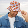 Orange Purple Tropical Floral Bucket Hat - Stylish Sun Protection for Beach Days, Festivals, Travel, and Everyday Casual Wear – Large Sizes Available