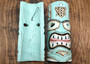 Tropical Turtle Tiki Mask Large Painted Aqua (1 mask approx. 12 inch tall) Painted Wood Turtle Tiki Mask hanging surfside home decoration! Copyright 2025 SeaShellSupply.com.