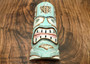 Tropical Turtle Tiki Mask Large Painted Aqua (1 mask approx. 12 inch tall) Painted Wood Turtle Tiki Mask hanging surfside home decoration!