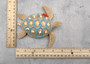 Sandy Sea Turtle Figure With Seashells Net Starfish (1 turtle approx. 5+ inches) Sand Texture Resin Cast Sea Turtle Figure for home decor!