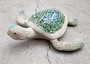 Sea Turtle Blue Green Glass Mosaic Shell Figurine (1 figure approx. 6.25+ inches long) Glass Mosaic Shell Sea Turtle Figure for home decor! Copyright 2025 SeaShellSupply.com.