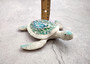 Sea Turtle Blue Green Glass Mosaic Shell Figurine (1 figure approx. 6.25+ inches long) Glass Mosaic Shell Sea Turtle Figure for home decor! Copyright 2025 SeaShellSupply.com.