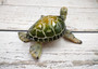 Green Sea Turtle Figurine Painted Resin (1 turtle approx. 6.5 inches long) Green Painted Resin Sea Turtle Figure for coastal home décor! Copyright 2025 SeaShellSupply.com.