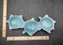 Sea Turtle Light Blue Connected Trio Plate (1 dish approx. 13.5+ inches wide) Light Aqua Sea Turtle Ceramic Dish for coastal table charm! Copyright 2025 SeaShellSupply.com.