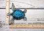 Blue Sea Turtle Figurine Painted Resin (1 turtle approx. 5.75+ inches long) Blue Painted Resin Sea Turtle Figure for coastal home decor! Copyright 2025 SeaShellSupply.com.