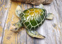 Green Sea Turtle Figurine Painted Resin (1 turtle approx. 5+ inches long) Green Painted Resin Sea Turtle Figure for coastal home decor! Copyright 2025 SeaShellSupply.com.