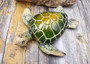 Green Sea Turtle Figurine Painted Resin (1 turtle approx. 5+ inches long) Green Painted Resin Sea Turtle Figure for coastal home decor! Copyright 2025 SeaShellSupply.com.