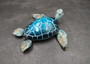 Blue Sea Turtle Figurine Painted Resin (1 turtle approx. 5+ inches long) Blue Painted Resin Sea Turtle Figure for coastal home decor! Copyright 2025 SeaShellSupply.com.