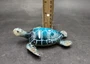 Blue Sea Turtle Figurine Painted Resin (1 turtle approx. 5+ inches long) Blue Painted Resin Sea Turtle Figure for coastal home decor!