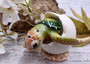 Green Baby Sea Turtle Hatching Figure (1 turtle approx. 3+ inches) Green Painted Resin Baby Turtle Egg Figure for coastal home décor!