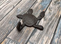 Dark Rust Cast Iron Sea Turtle Wall Hook (1 cast iron hook approx. 6+ inches) Dark Patina Sea Turtle Wall Hanger for coastal home decor!