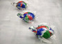 Red Green Blue Glass Sea Turtle Figurine (1 figure approx. 4.5+ inches long) Colorful Glass Sea Turtle for coastal cottage décor charm! Copyright 2025 SeaShellSupply.com.
