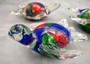 Red Green Blue Glass Sea Turtle Figurine (1 figure approx. 4.5+ inches long) Colorful Glass Sea Turtle for coastal cottage décor charm! Copyright 2025 SeaShellSupply.com.