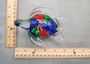Red Green Blue Glass Sea Turtle Figurine (1 figure approx. 4.5+ inches long) Colorful Glass Sea Turtle for coastal cottage décor charm! Copyright 2025 SeaShellSupply.com.