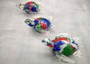Red Green Blue Glass Sea Turtle Figurine (1 figure approx. 4.5+ inches long) Colorful Glass Sea Turtle for coastal cottage décor charm! Copyright 2025 SeaShellSupply.com.