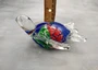 Red Green Blue Glass Sea Turtle Figurine (1 figure approx. 4.5+ inches long) Colorful Glass Sea Turtle for coastal cottage décor charm!