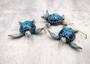 Blue Resin Sea Turtle Christmas Ornament (1 turtle approx. 4+ inches) Blue Resin Sea Turtle Figure for holiday decor & celebrations! Copyright 2025 SeaShellSupply.com.