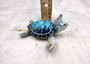 Blue Resin Sea Turtle Christmas Ornament (1 turtle approx. 4+ inches) Blue Resin Sea Turtle Figure for holiday decor & celebrations! Copyright 2025 SeaShellSupply.com.