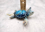 Blue Resin Sea Turtle Christmas Ornament (1 turtle approx. 4+ inches) Blue Resin Sea Turtle Figure for holiday decor & celebrations! Copyright 2025 SeaShellSupply.com.