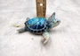 Blue Resin Sea Turtle Christmas Ornament (1 turtle approx. 4+ inches) Blue Resin Sea Turtle Figure for holiday decor & celebrations!