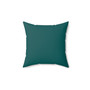 Teal Ocean Coral Pattern Faux Suede Square Pillow (Multiple Sizes)