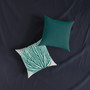 Teal Ocean Coral Pattern Faux Suede Square Pillow (Multiple Sizes)