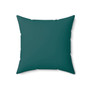 Teal Ocean Coral Pattern Faux Suede Square Pillow (Multiple Sizes)