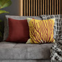 Rust Red Ocean Coral Pattern Faux Suede Square Pillow (Multiple sizes)