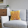 Rust Red Ocean Coral Pattern Faux Suede Square Pillow (Multiple sizes)