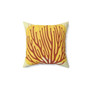 Rust Red Ocean Coral Pattern Faux Suede Square Pillow (Multiple sizes)