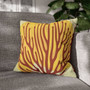 Rust Red Ocean Coral Pattern Faux Suede Square Pillow (Multiple sizes)