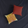 Rust Red Ocean Coral Pattern Faux Suede Square Pillow (Multiple sizes)