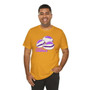 Purple Cowrie Shell Unisex Tee— Multiple Colors, Casual Summer Vibe, Beachwear, Gift for Seashell Lovers, Fun Graphic Tee