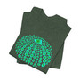 Blue and Green Sea Urchin Shell Unisex Short Sleeve Tee (Several Colors, Ocean Lover Gift, Beachwear, Eco-friendly Fashion, Summer Shirt, Casual Weekend Wear)