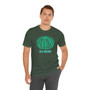 Blue and Green Sea Urchin Shell Unisex Short Sleeve Tee (Several Colors, Ocean Lover Gift, Beachwear, Eco-friendly Fashion, Summer Shirt, Casual Weekend Wear)