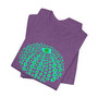 Blue and Green Sea Urchin Shell Unisex Short Sleeve Tee (Several Colors, Ocean Lover Gift, Beachwear, Eco-friendly Fashion, Summer Shirt, Casual Weekend Wear)