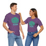 Blue and Green Sea Urchin Shell Unisex Short Sleeve Tee (Several Colors, Ocean Lover Gift, Beachwear, Eco-friendly Fashion, Summer Shirt, Casual Weekend Wear)