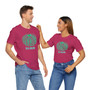 Blue and Green Sea Urchin Shell Unisex Short Sleeve Tee (Several Colors, Ocean Lover Gift, Beachwear, Eco-friendly Fashion, Summer Shirt, Casual Weekend Wear)