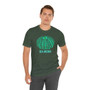 Blue and Green Sea Urchin Shell Unisex Short Sleeve Tee (Several Colors, Ocean Lover Gift, Beachwear, Eco-friendly Fashion, Summer Shirt, Casual Weekend Wear)
