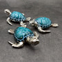 Silver Blue Sea Turtle Resin Painted Figurine (1 turtle approx. 3+ inches) Resin Silver Blue Sea Turtle Figure for gifting décor & display! Copyright 2025 SeaShellSupply.com.