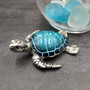 Silver Blue Sea Turtle Resin Painted Figurine (1 turtle approx. 3+ inches) Resin Silver Blue Sea Turtle Figure for gifting décor & display! Copyright 2025 SeaShellSupply.com.