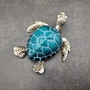 Silver Blue Sea Turtle Resin Painted Figurine (1 turtle approx. 3+ inches) Resin Silver Blue Sea Turtle Figure for gifting décor & display! Copyright 2025 SeaShellSupply.com.