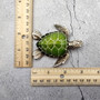 Silver Green Sea Turtle Resin Painted Figurine (1 turtle approx. 3+ inches) Resin Silver Green Sea Turtle Figure for gifting & display! Copyright 2025 SeaShellSupply.com.