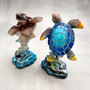 Blue Sea Turtle Figurine Painted Resin (1 figure approx. 3.5+ inches tall) Ocean Blue Sea Turtle for coastal home decor gifts & collecting! Copyright 2025 SeaShellSupply.com.
